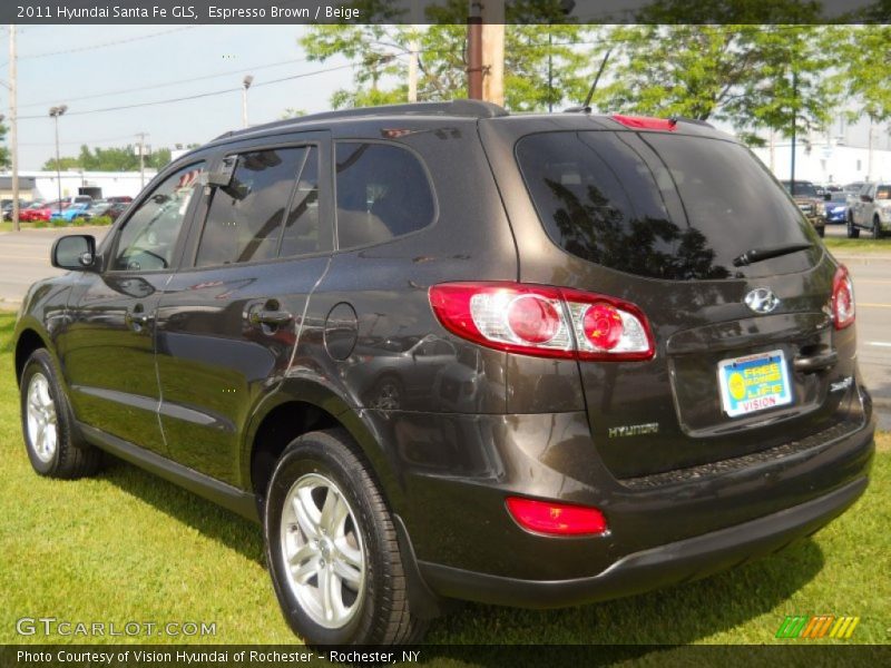 Espresso Brown / Beige 2011 Hyundai Santa Fe GLS