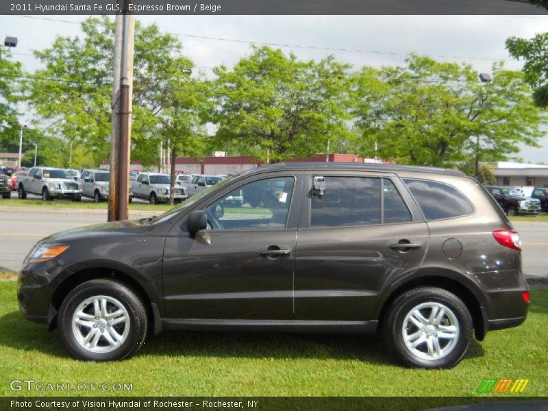 Espresso Brown / Beige 2011 Hyundai Santa Fe GLS