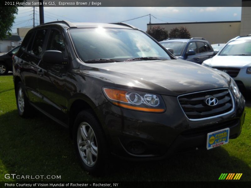 Espresso Brown / Beige 2011 Hyundai Santa Fe GLS