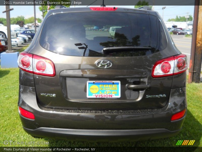 Espresso Brown / Beige 2011 Hyundai Santa Fe GLS