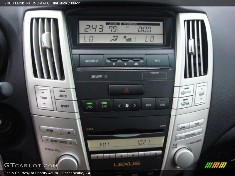 Flint Mica / Black 2008 Lexus RX 350 AWD