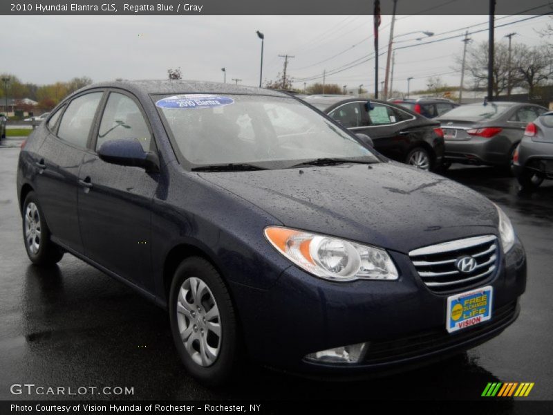 Regatta Blue / Gray 2010 Hyundai Elantra GLS