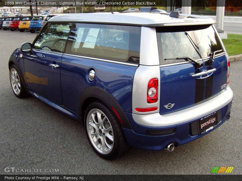Lightning Blue Metallic / Checkered Carbon Black/Black 2009 Mini Cooper S Clubman