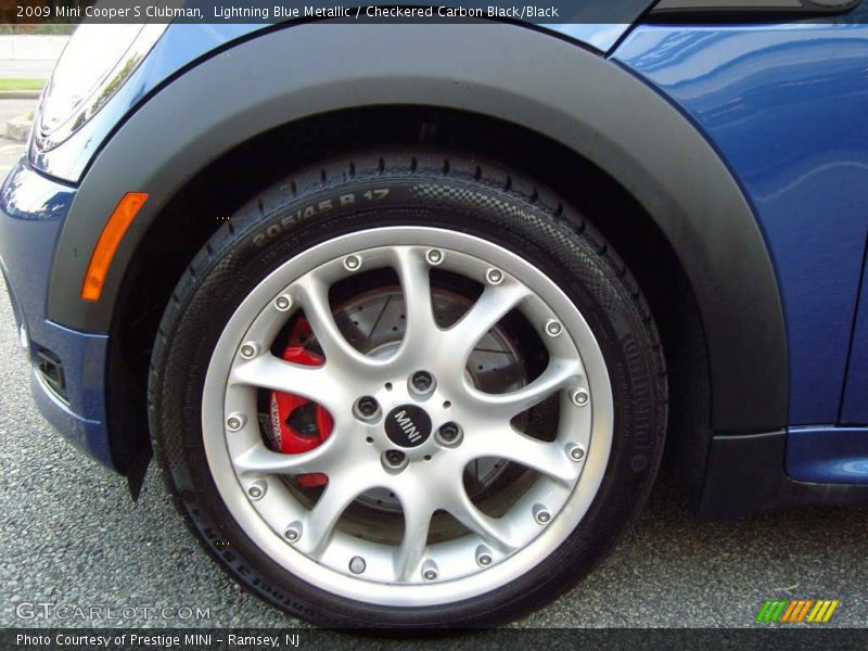 Lightning Blue Metallic / Checkered Carbon Black/Black 2009 Mini Cooper S Clubman