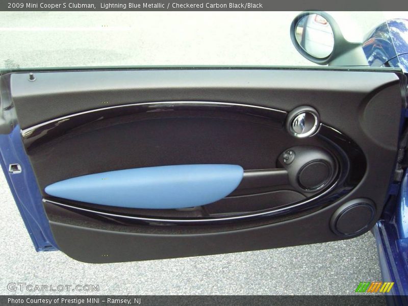Lightning Blue Metallic / Checkered Carbon Black/Black 2009 Mini Cooper S Clubman