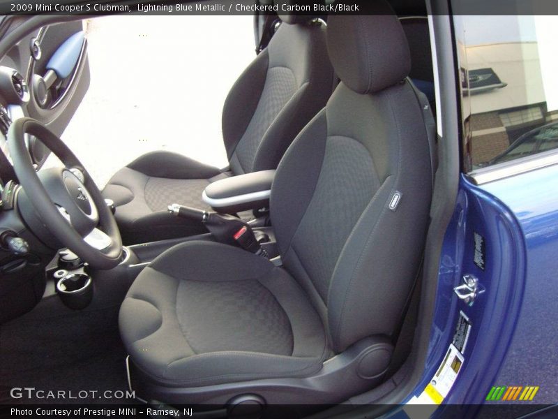 Lightning Blue Metallic / Checkered Carbon Black/Black 2009 Mini Cooper S Clubman