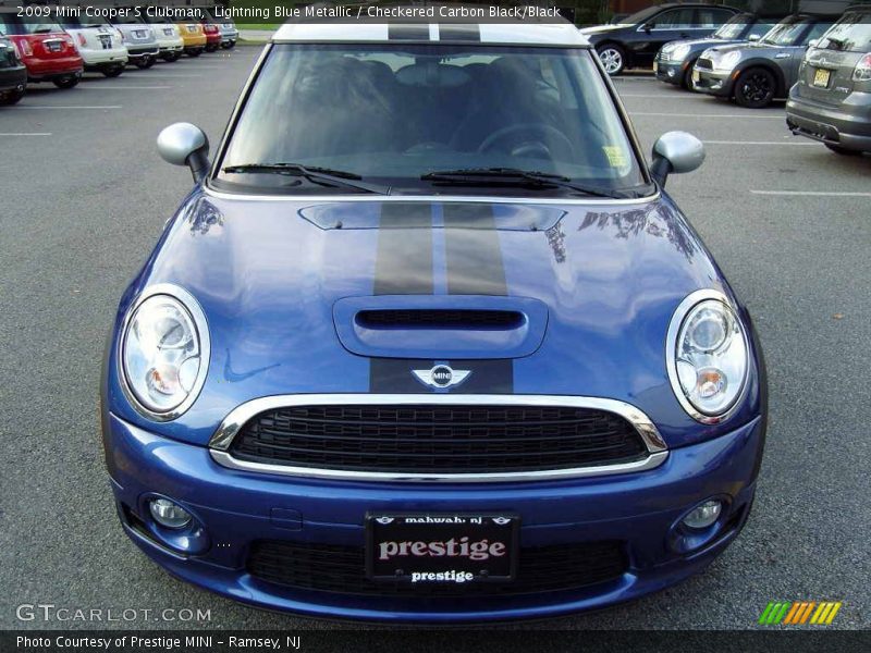 Lightning Blue Metallic / Checkered Carbon Black/Black 2009 Mini Cooper S Clubman