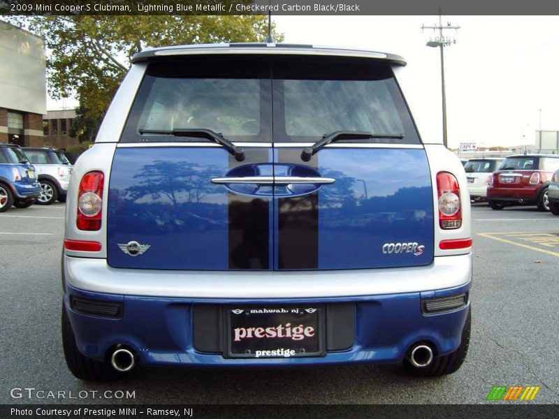 Lightning Blue Metallic / Checkered Carbon Black/Black 2009 Mini Cooper S Clubman