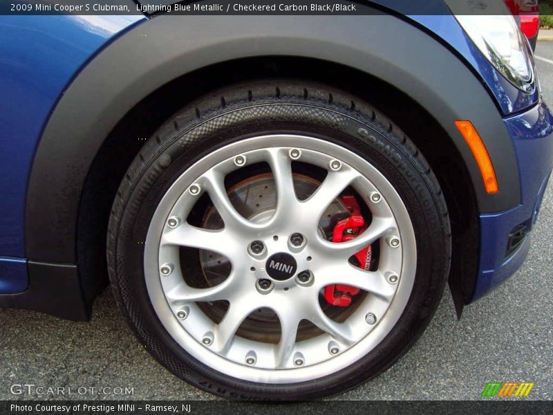 Lightning Blue Metallic / Checkered Carbon Black/Black 2009 Mini Cooper S Clubman