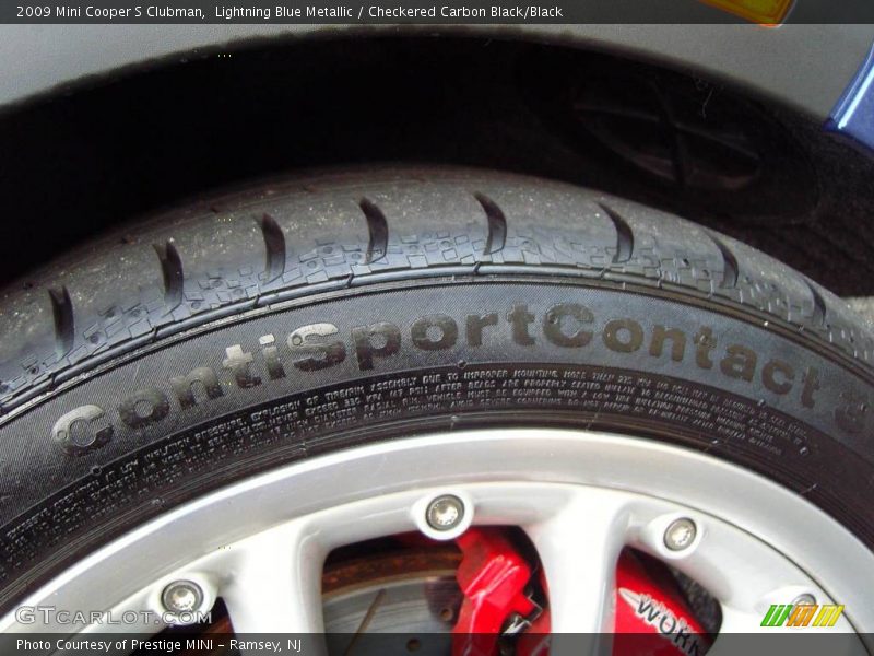 Lightning Blue Metallic / Checkered Carbon Black/Black 2009 Mini Cooper S Clubman