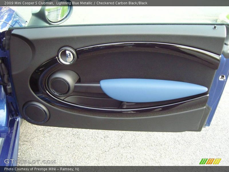 Lightning Blue Metallic / Checkered Carbon Black/Black 2009 Mini Cooper S Clubman