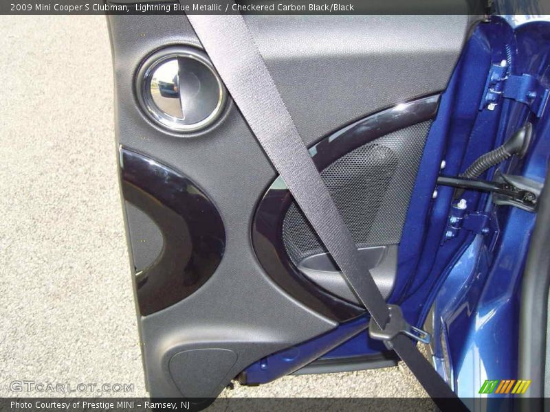 Lightning Blue Metallic / Checkered Carbon Black/Black 2009 Mini Cooper S Clubman