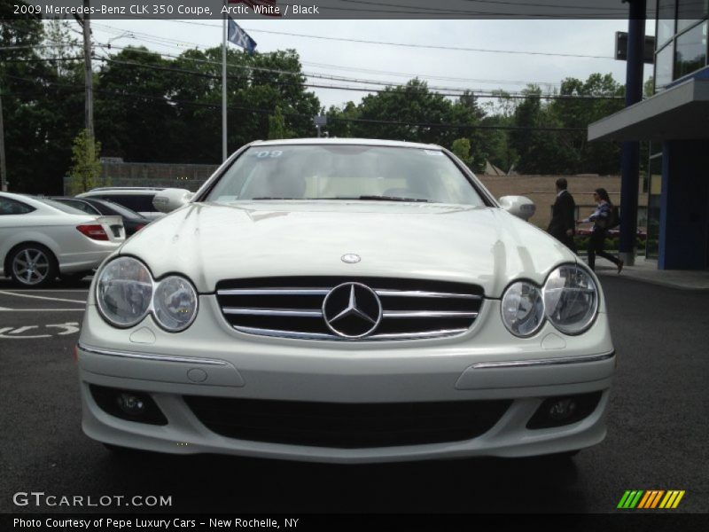 Arctic White / Black 2009 Mercedes-Benz CLK 350 Coupe