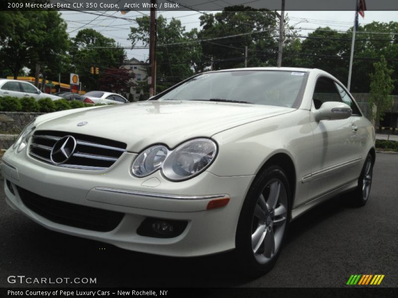 Arctic White / Black 2009 Mercedes-Benz CLK 350 Coupe