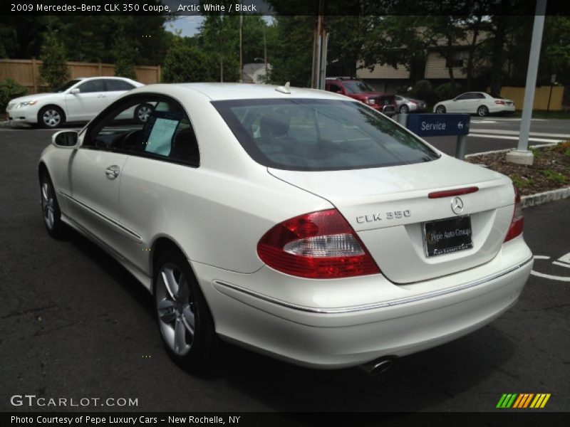 Arctic White / Black 2009 Mercedes-Benz CLK 350 Coupe