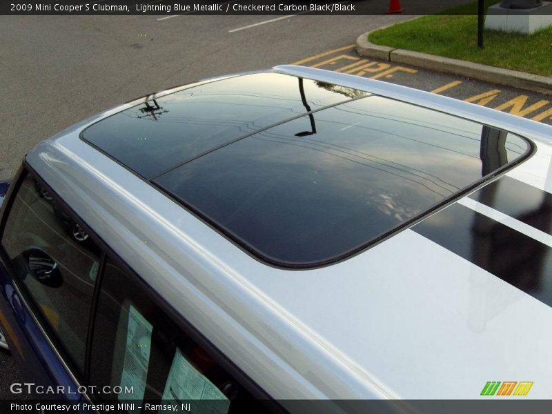 Lightning Blue Metallic / Checkered Carbon Black/Black 2009 Mini Cooper S Clubman