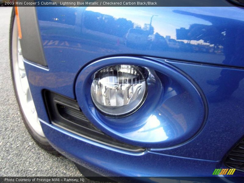 Lightning Blue Metallic / Checkered Carbon Black/Black 2009 Mini Cooper S Clubman