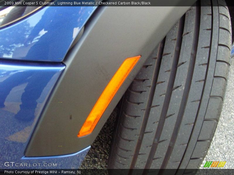 Lightning Blue Metallic / Checkered Carbon Black/Black 2009 Mini Cooper S Clubman
