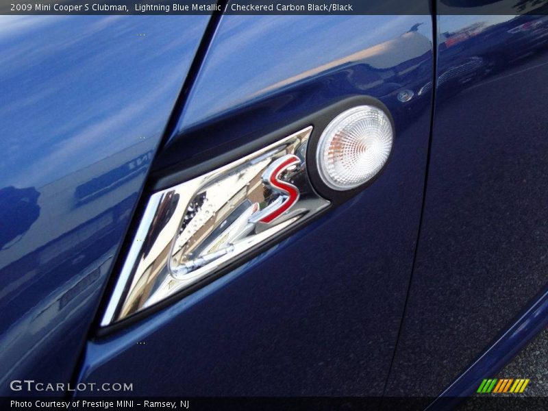 Lightning Blue Metallic / Checkered Carbon Black/Black 2009 Mini Cooper S Clubman