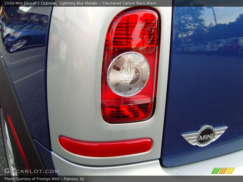 Lightning Blue Metallic / Checkered Carbon Black/Black 2009 Mini Cooper S Clubman