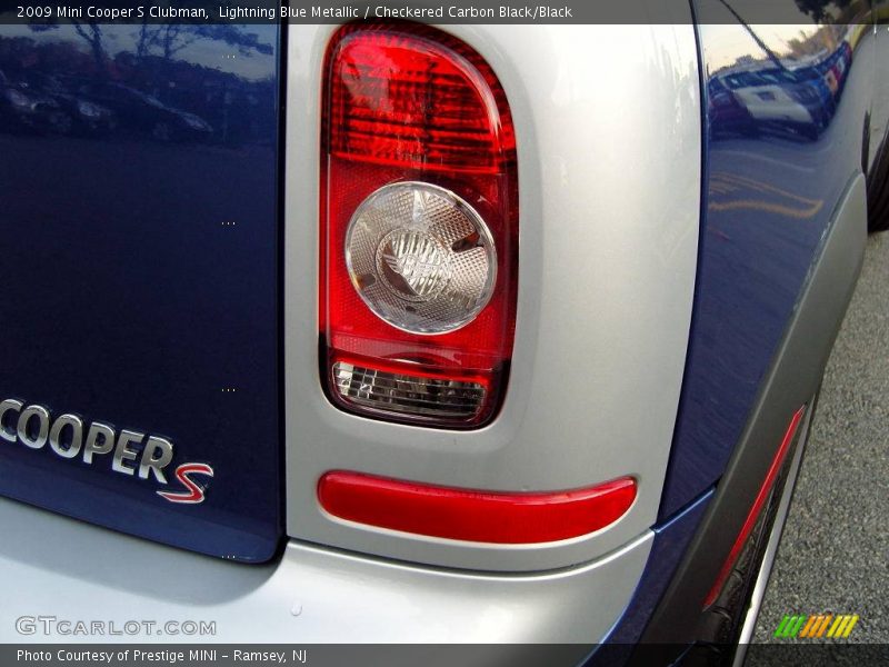 Lightning Blue Metallic / Checkered Carbon Black/Black 2009 Mini Cooper S Clubman