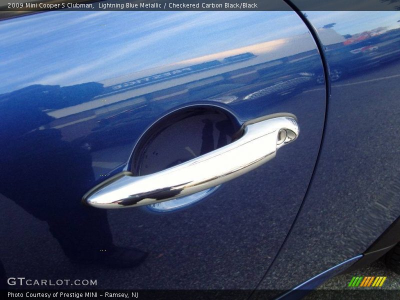 Lightning Blue Metallic / Checkered Carbon Black/Black 2009 Mini Cooper S Clubman