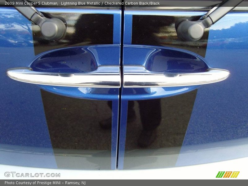Lightning Blue Metallic / Checkered Carbon Black/Black 2009 Mini Cooper S Clubman