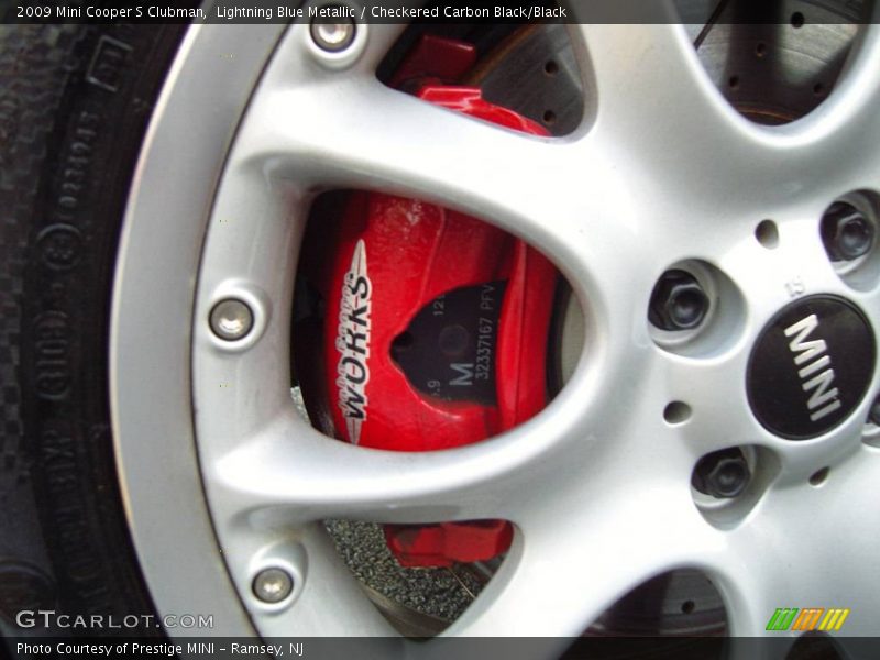 Lightning Blue Metallic / Checkered Carbon Black/Black 2009 Mini Cooper S Clubman