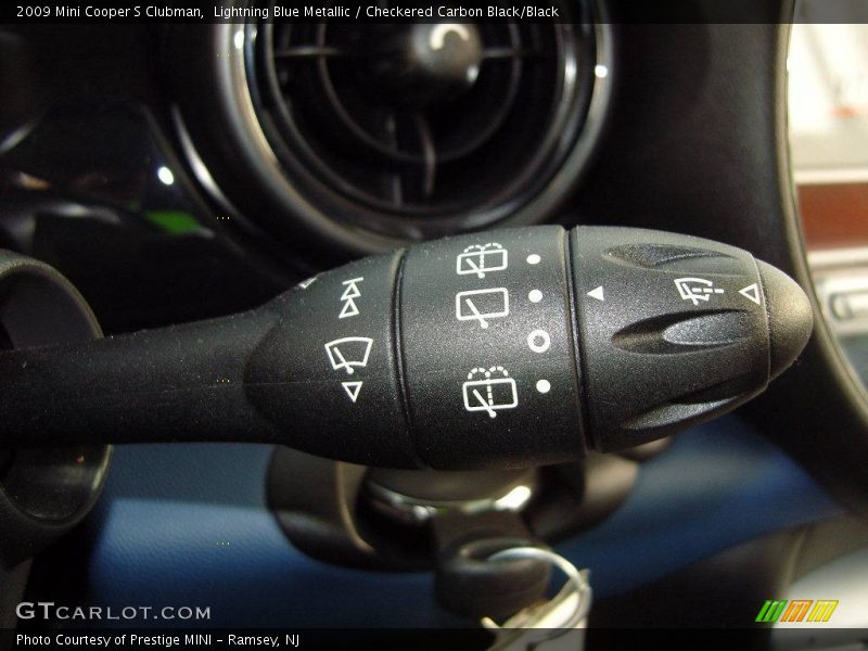 Lightning Blue Metallic / Checkered Carbon Black/Black 2009 Mini Cooper S Clubman