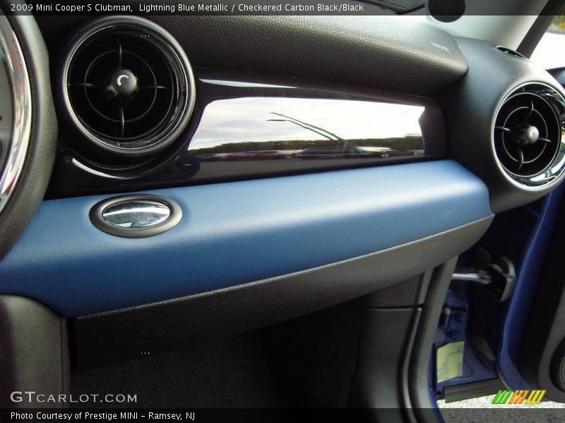Lightning Blue Metallic / Checkered Carbon Black/Black 2009 Mini Cooper S Clubman