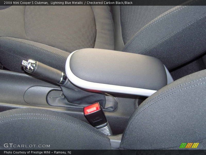Lightning Blue Metallic / Checkered Carbon Black/Black 2009 Mini Cooper S Clubman