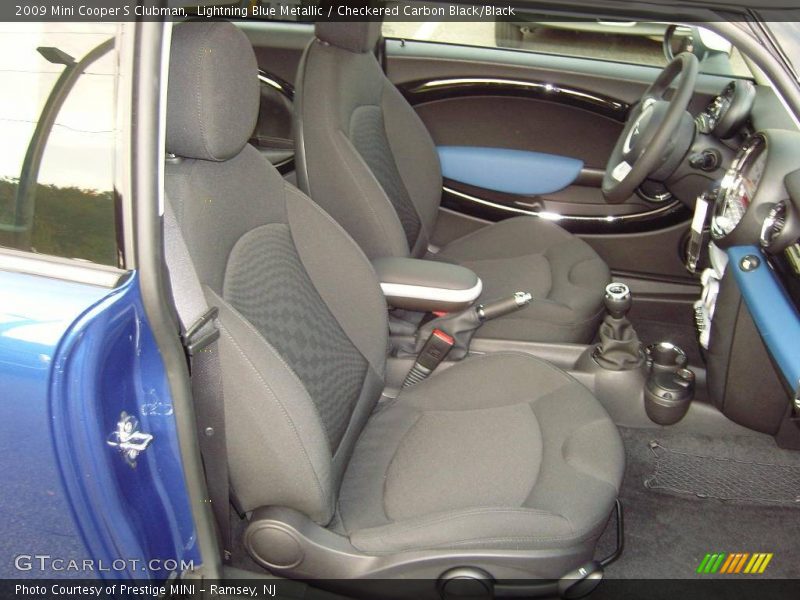 Lightning Blue Metallic / Checkered Carbon Black/Black 2009 Mini Cooper S Clubman