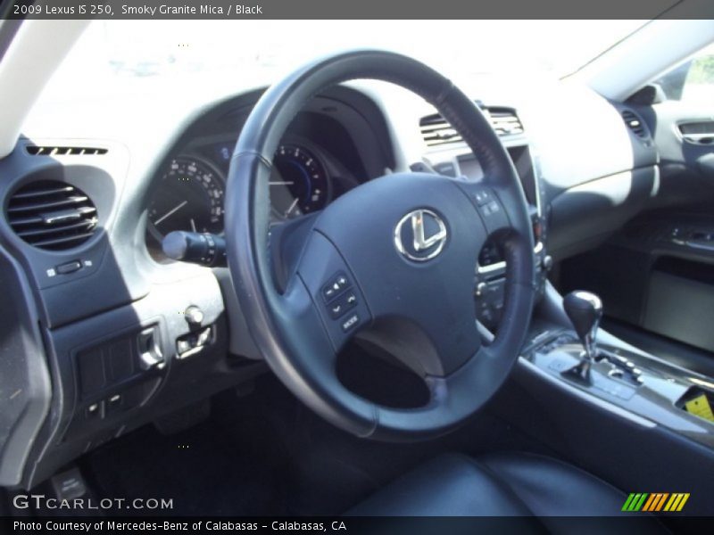 Smoky Granite Mica / Black 2009 Lexus IS 250