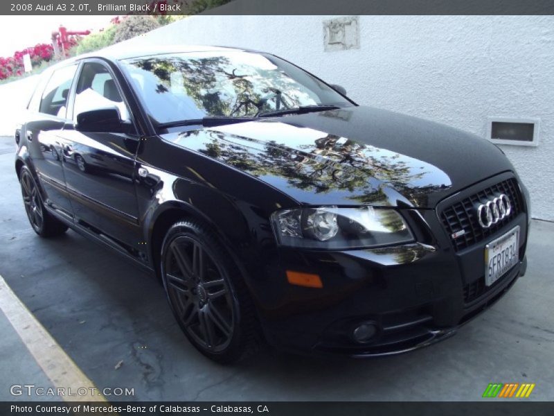Brilliant Black / Black 2008 Audi A3 2.0T