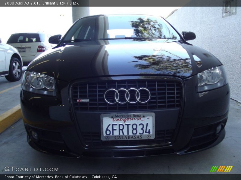Brilliant Black / Black 2008 Audi A3 2.0T