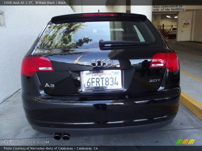 Brilliant Black / Black 2008 Audi A3 2.0T