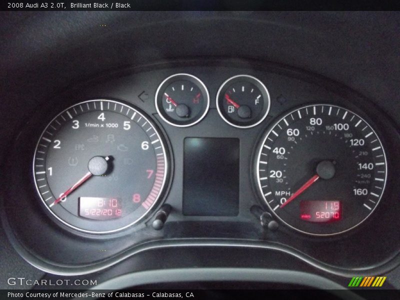  2008 A3 2.0T 2.0T Gauges