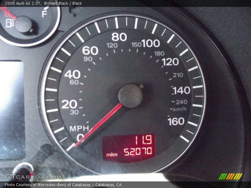 Brilliant Black / Black 2008 Audi A3 2.0T