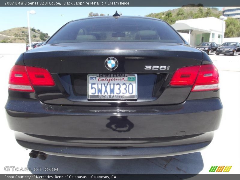 Black Sapphire Metallic / Cream Beige 2007 BMW 3 Series 328i Coupe