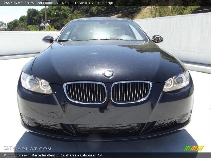 Black Sapphire Metallic / Cream Beige 2007 BMW 3 Series 328i Coupe