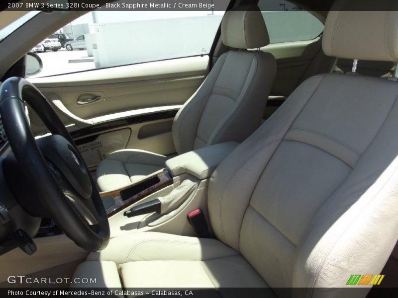 Black Sapphire Metallic / Cream Beige 2007 BMW 3 Series 328i Coupe