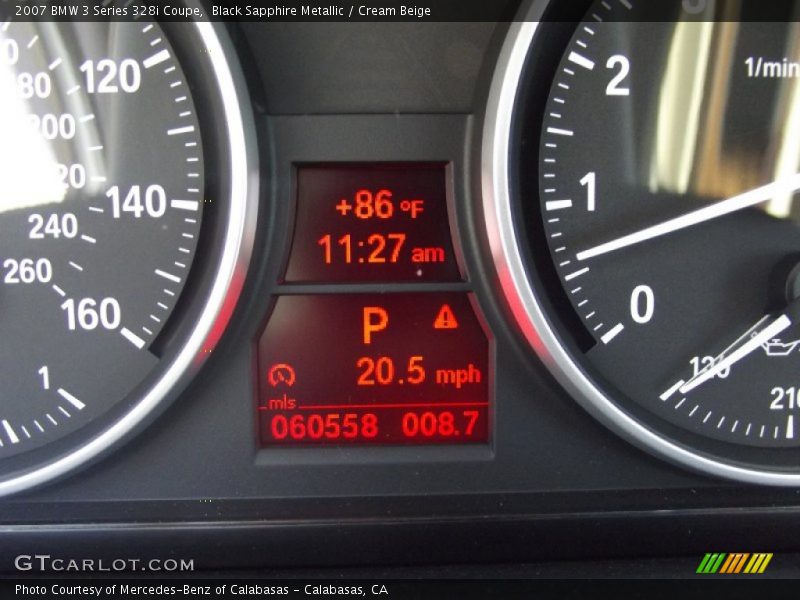 Black Sapphire Metallic / Cream Beige 2007 BMW 3 Series 328i Coupe
