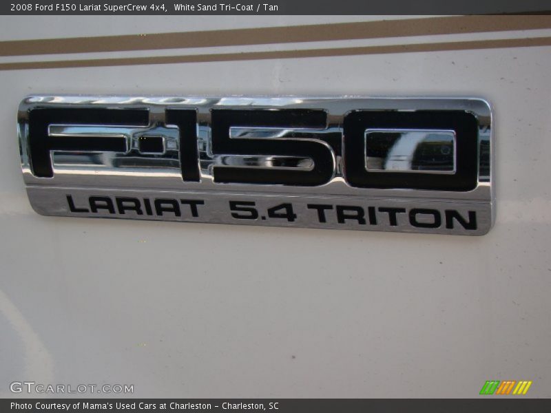 White Sand Tri-Coat / Tan 2008 Ford F150 Lariat SuperCrew 4x4