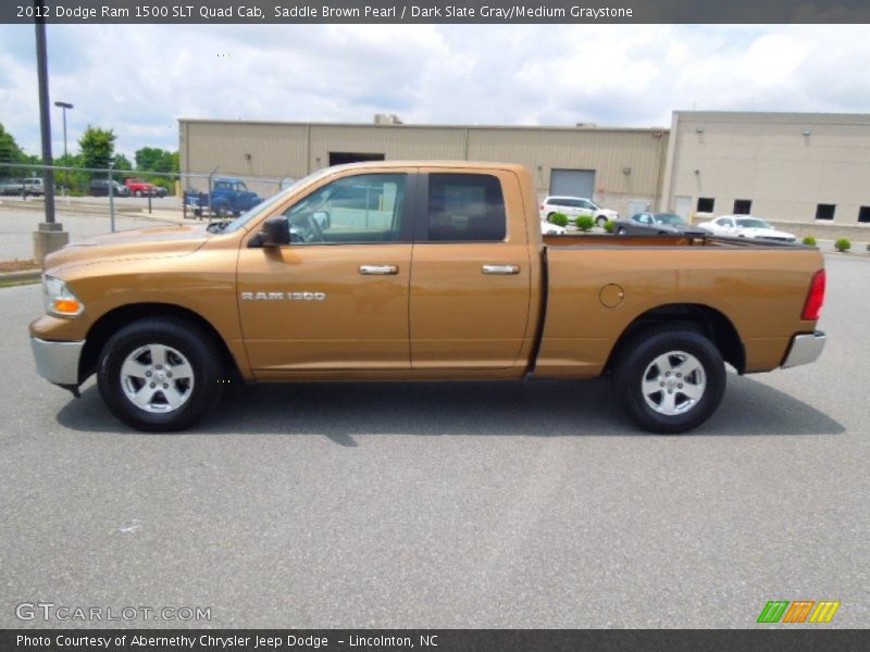 Saddle Brown Pearl / Dark Slate Gray/Medium Graystone 2012 Dodge Ram 1500 SLT Quad Cab