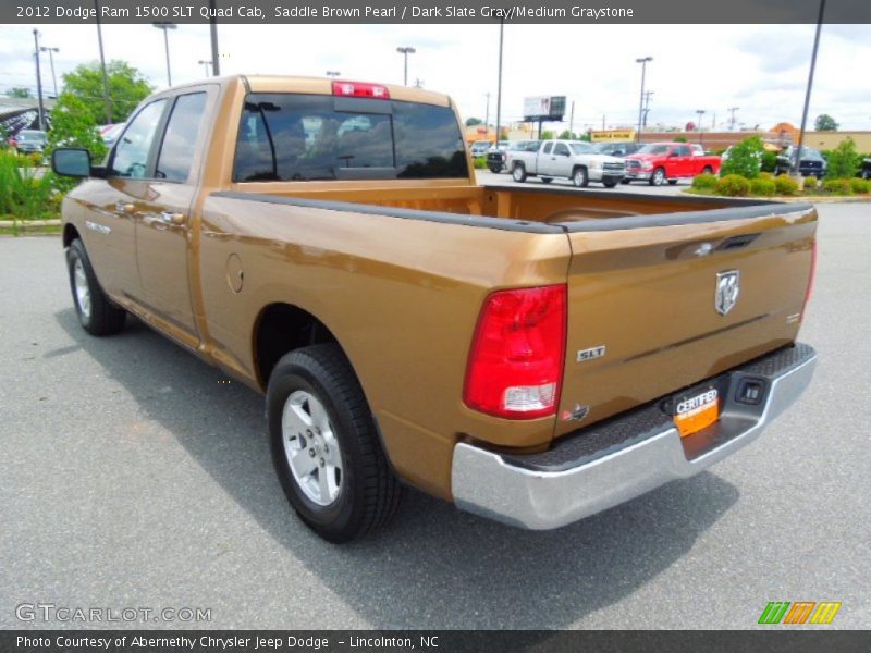 Saddle Brown Pearl / Dark Slate Gray/Medium Graystone 2012 Dodge Ram 1500 SLT Quad Cab