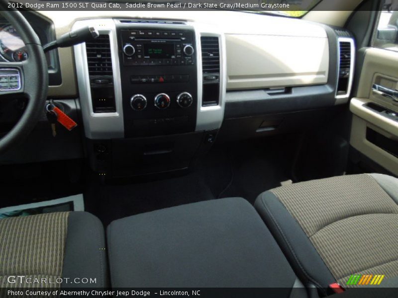 Saddle Brown Pearl / Dark Slate Gray/Medium Graystone 2012 Dodge Ram 1500 SLT Quad Cab