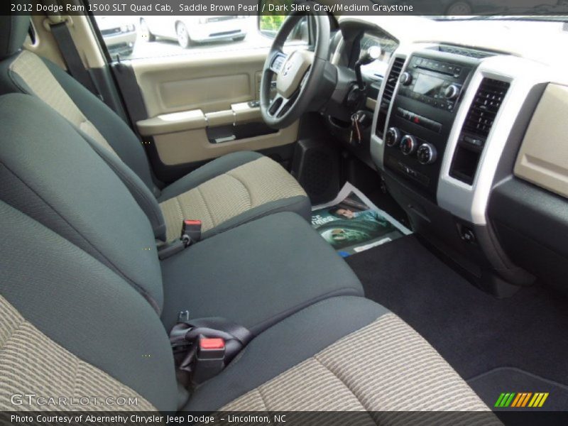 Saddle Brown Pearl / Dark Slate Gray/Medium Graystone 2012 Dodge Ram 1500 SLT Quad Cab