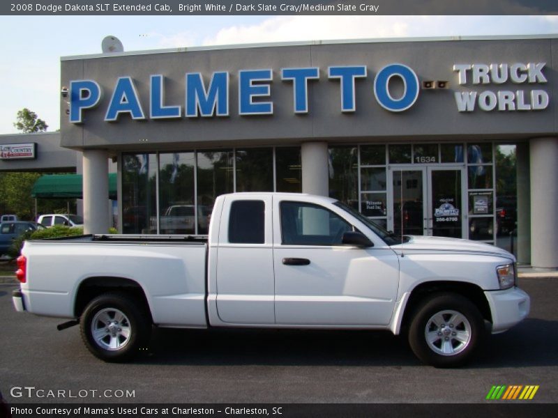 Bright White / Dark Slate Gray/Medium Slate Gray 2008 Dodge Dakota SLT Extended Cab