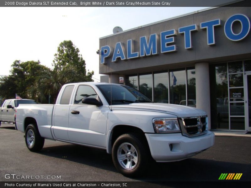 Bright White / Dark Slate Gray/Medium Slate Gray 2008 Dodge Dakota SLT Extended Cab