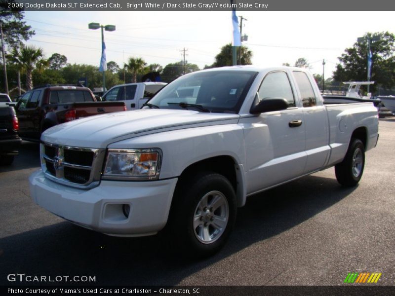 Bright White / Dark Slate Gray/Medium Slate Gray 2008 Dodge Dakota SLT Extended Cab